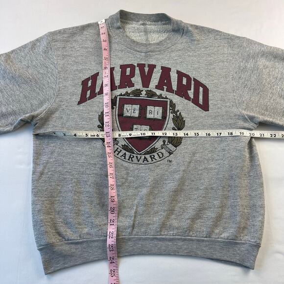 Harvard University Vintage Distressed Gray Sweatshirt Size Medium - Picture 7 of 8